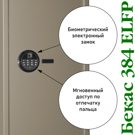Оружейный сейф по отпечатку пальца с сигнализацией Бекас 384 ELFP